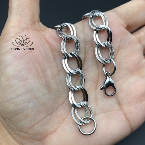 Linked Fashion Bracelet/Anklet | Stainless Steel - Picture 8 of 8